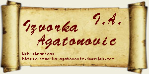Izvorka Agatonović vizit kartica
